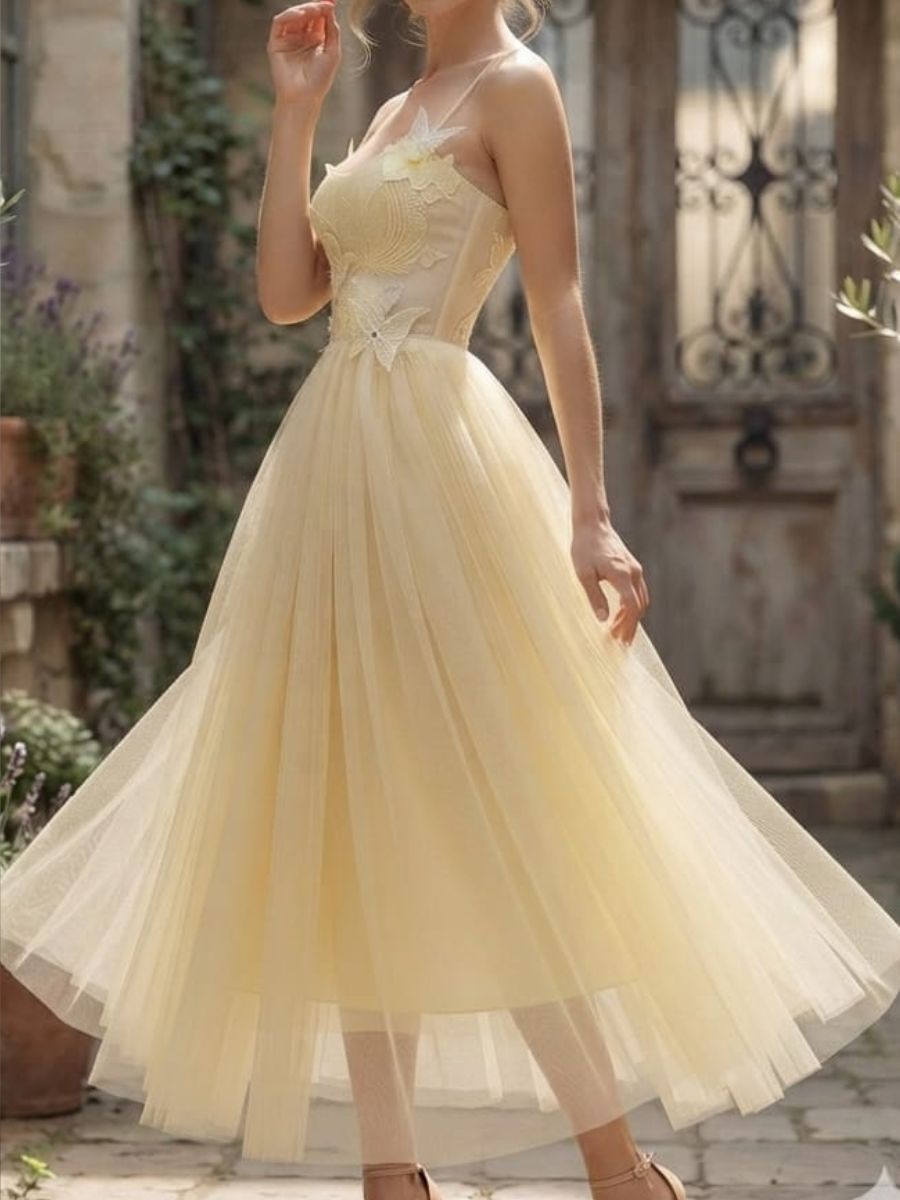 ModaFesta -spegeti party dress yellow
